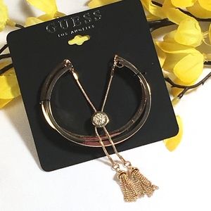 3/$30 GUESS Gold Bangle Bracelets with Tassels